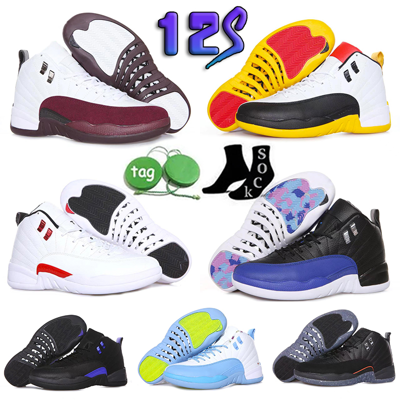 

2023 12s Men Basketball Shoes Jumpman 12 mens trainers Black Taxi Flu Game Hyper Royalty Taxi Nylon Michigan Gym Red sports sneakers, Fuchsia
