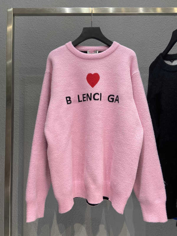 

Women's Sweaters High edition early autumn B family love letter men and women loose fitting sweater BGBP, Pink