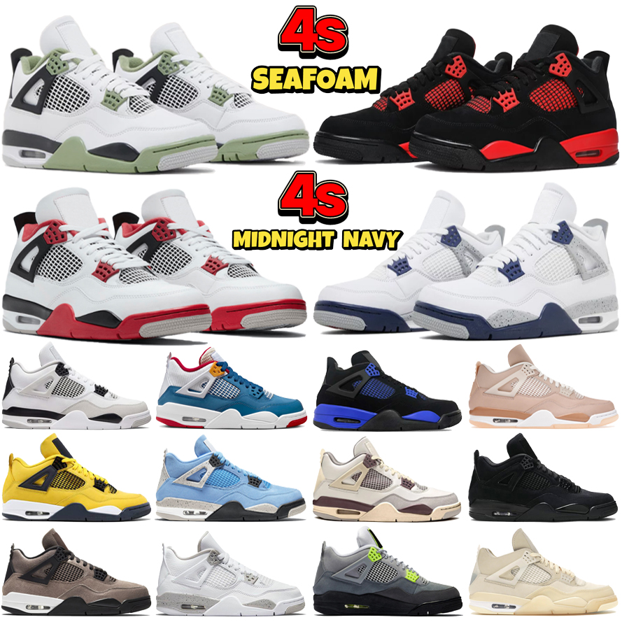 

seafoam jumpman mens basketball shoes 4 4s retro red cement Messy Room A Ma Maniere Violet Ore Military Black navy Black Game Royal men women trainers sneakers, 17 metallic purple