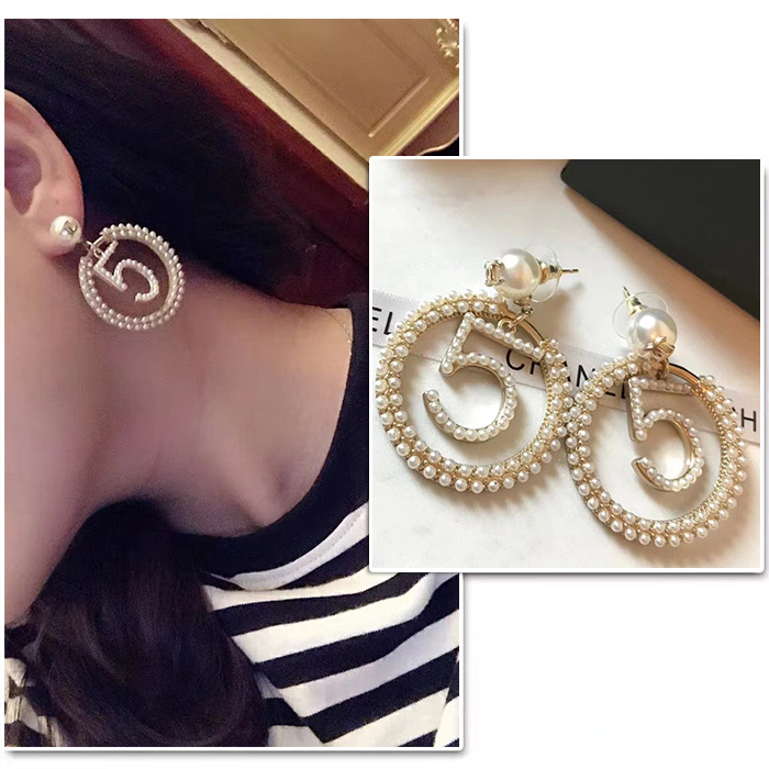 

Women Pearl Earings Designer Jewelry Luxurys Studs Earrings 925 Silver Boucle Letters Hoops With Box New