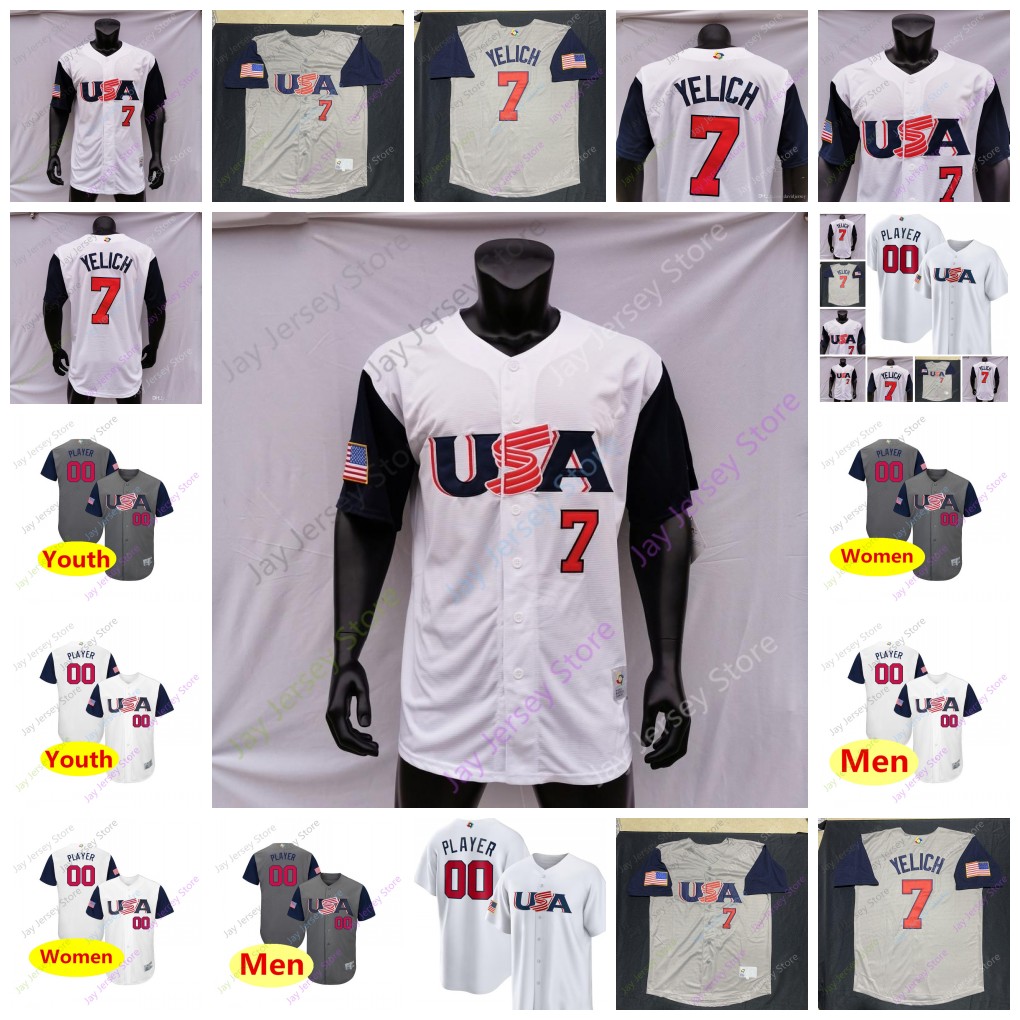 

USA Team 2017 WBC Jersey World Baseball Classic Marcus Stroman Buster Posey Nolan Arenado Bregman Eric Hosmer McCutchen Jerseys Stitched, As pics