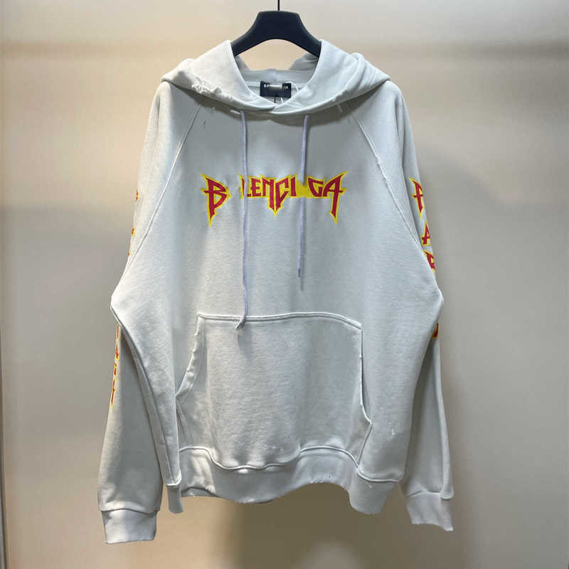 

Men' Hoodies Sweatshirts autumn and winter B family burst letters heavy industry washing water worn holes men' women' hoodies 7DG0, Wash black