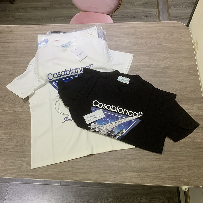

2023ss T-shirts Cotton T Shirt Men's Plus Tees Women Casual Hawaiian Short Sleeve T-shirt