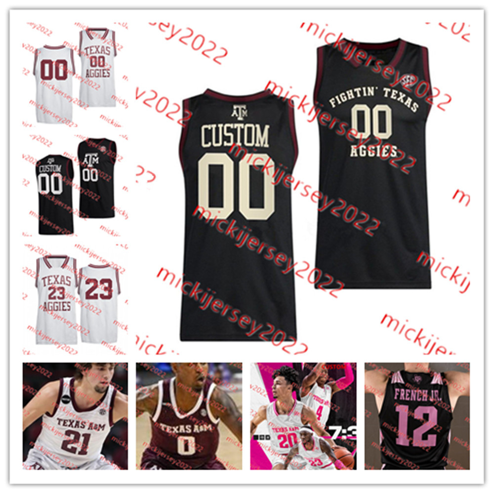 

Custom Stitched Texas A&M Aggies Basketball Jersey Mens Youth Andre Gordon Ethan Henderson Javonte Brown Julius Marble II Solomon Washington Texas A&M Jerseys, 2023 black fightin