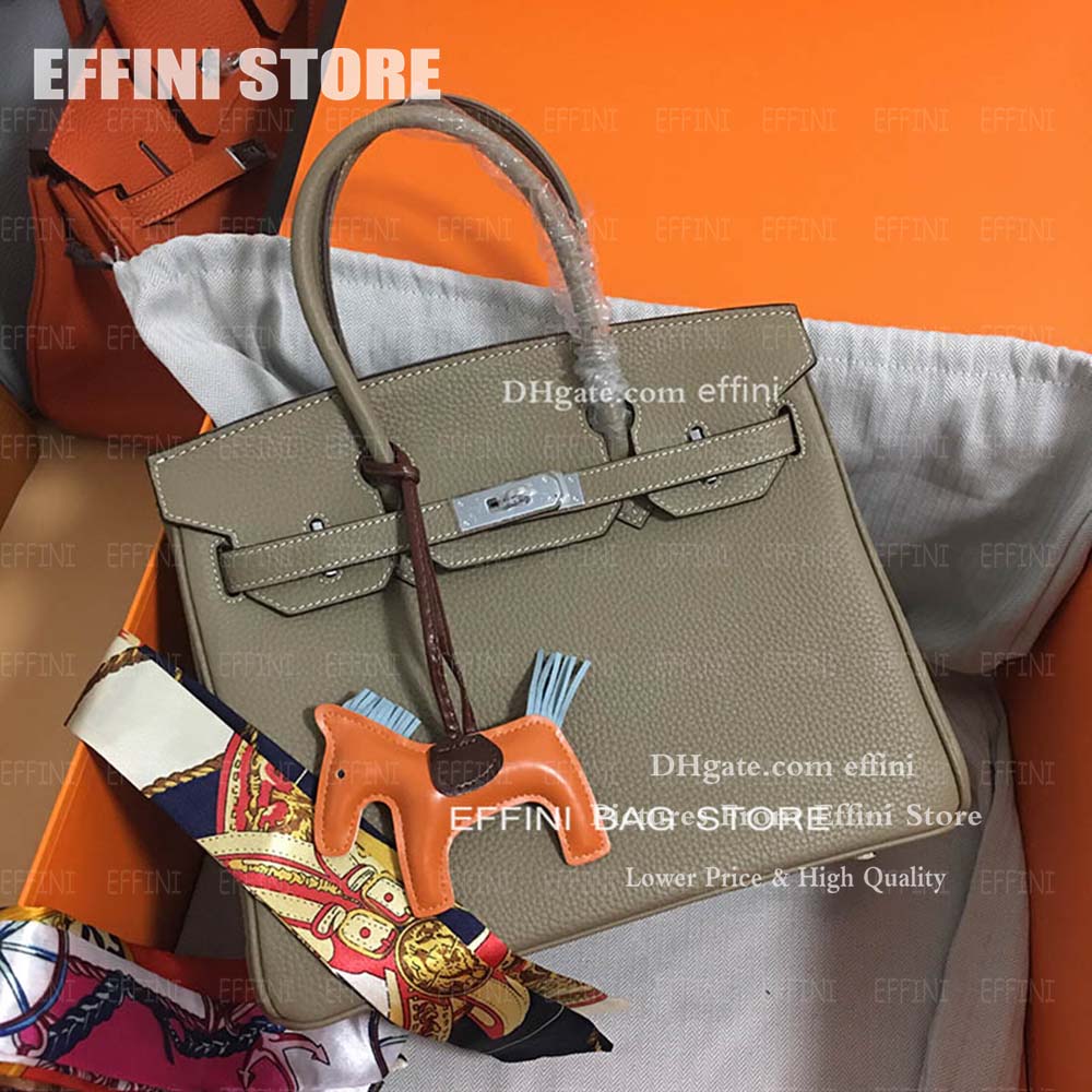 

35cm Tote Designer Bags Luxury Handbags Womens EFFINI Fashion Large Softer Genuine Real Leather Handbag Purse Crossbody Shoulder Bag with Free Stamped Lock, White