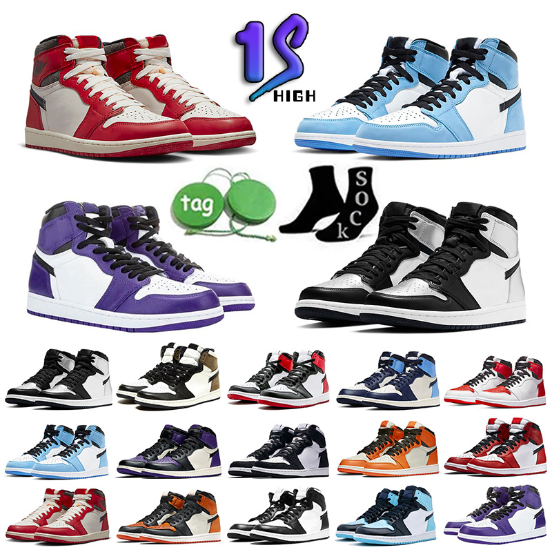 

1 2023 Jumpman Mens Basketball Shoes Dark Mocha Chicago Top 1S Women UNC University Blue Hyper Royal High Bloodline Walking Taupe Haze{category}