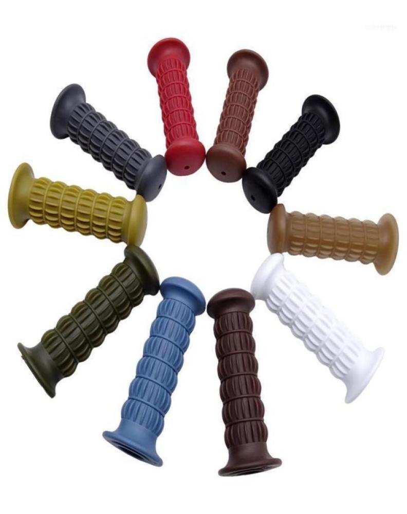 

Handlebars 1 Pair 22mm Universal Motorcycle Rubber Handlebar Hand Grip With Polychromatic Selectable For Bike Cafe Racer Enfield13080917