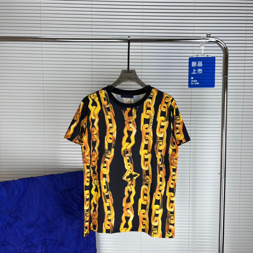 

Men's Plus Tees & Polos Street trend short sleeve men's T-shirt high street shirt unisex T-shirt round neck letter print student sweatshirt e335