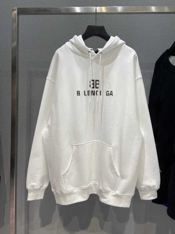 

Men's Hoodies Sweatshirts B home English alphabet mosaic BB fuzzy printing men's and women's Hooded Fleece sweater top MV7H, Black