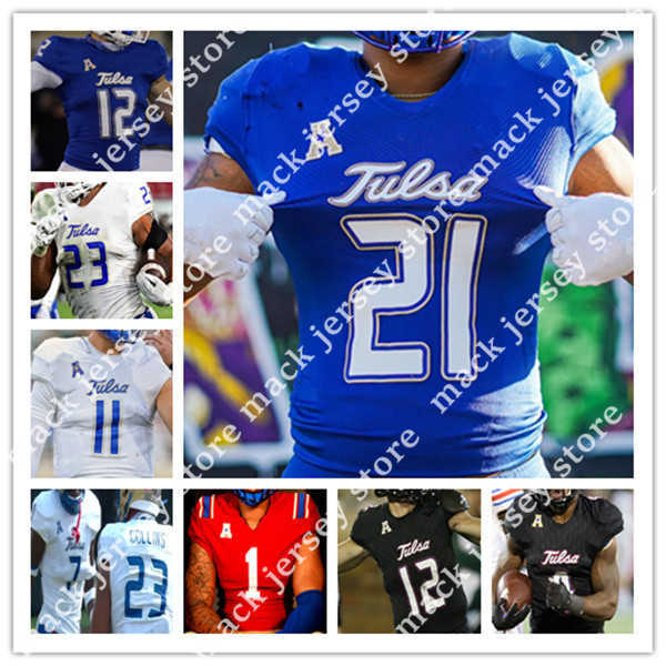 

Custom College TULSA GOLDEN HURRICANE Football Jersey Davis Brin Steven Anderson Keylon Stokes JuanCarlos Santana Malachai Jones Isaiah Epps, Men red
