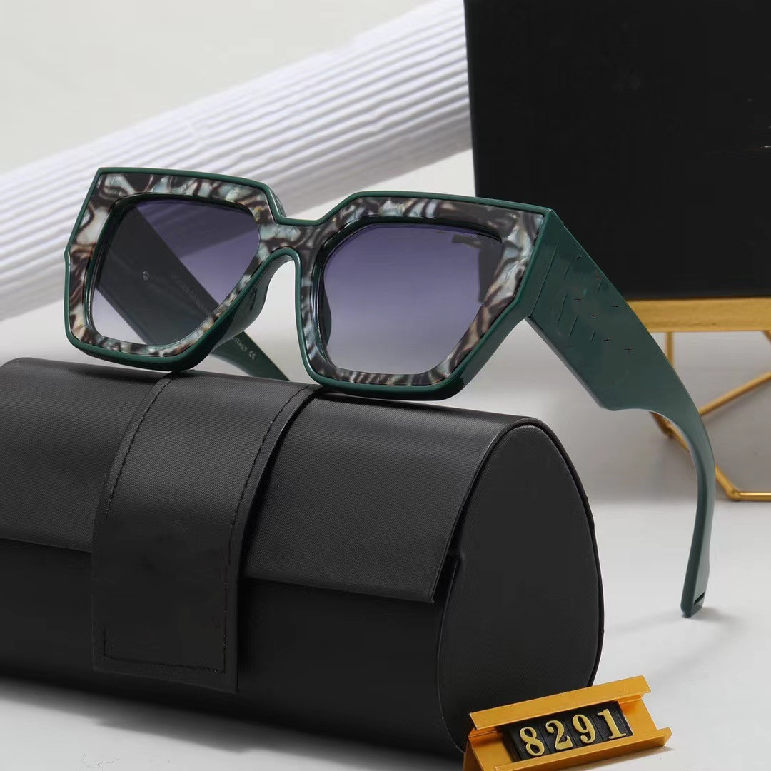 Factory Outlet D Fashion women's large frame sunglasses personality d letter G cat's Eye Sunglasses 8291 WITH BOX CASE
