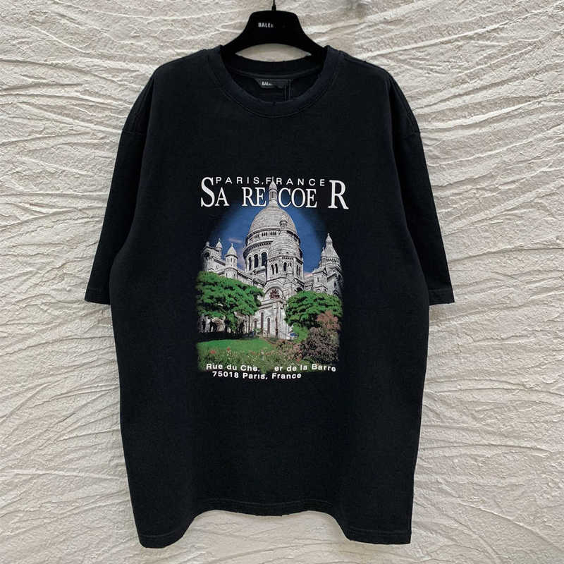 

Men's Hoodies Sweatshirts summer B Castle printing net red same men's and women's short sleeved T-shirt 5WDC, Black