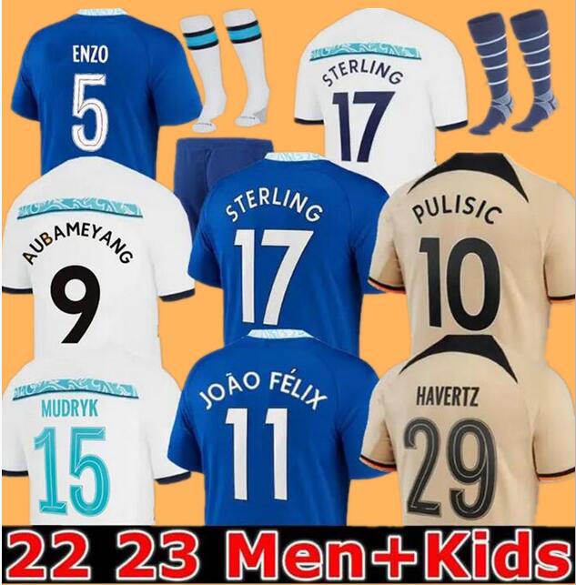 

22 23 CFC Soccer Jerseys PULISIC MOUNT JOAO FELIX HAVERTZ STERLING 2022 2023 football shirt men kids KOULIBALY KANTE uniform FOFANA T. SILVA CUCURELLA MUDRYK ENZO