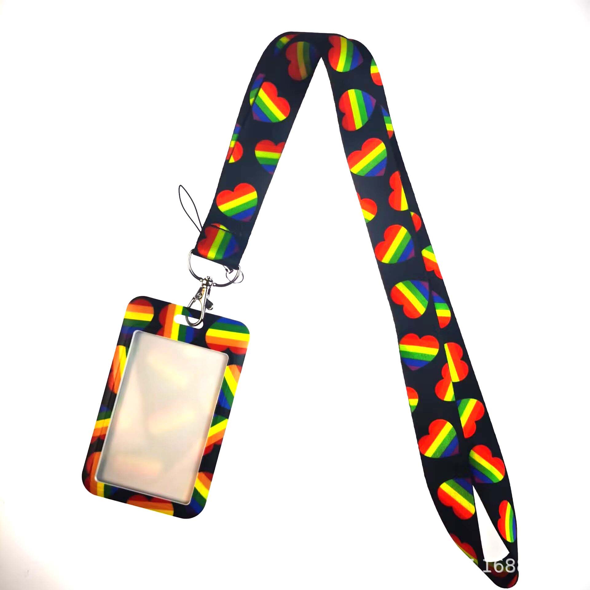 10pcs Colorful Heart Keychains Lanyard Love Neck Strap for key ID Card Cellphone Straps Badge Holder DIY Hanging Rope Neckband Accessories dhgate-image-841320919