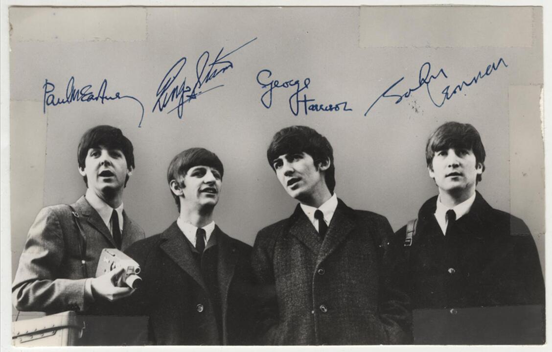 

The Beatles Neil Aspinall Signed Photo Card Collectable memorabilia