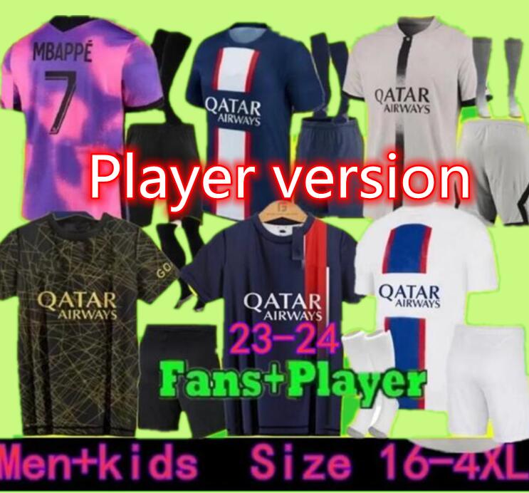 

21 22 23 HAKIMI pSGs soccer jersey SERGIO RAMOS maillot de foot Paris special player version 10TH title SPECIAL 2022 MBAPPE shirt kids home Maillots VERRATTI AWAY