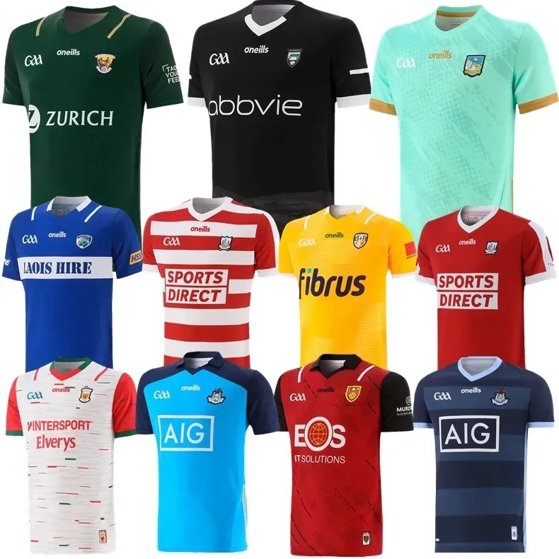 

2023 Limerick Cork Dublin GAA Rugby Jerseys 22 23 Down Louth Antrim Wicklow MAYO Hurling Derry Retro Cork Classic Home Away Rugby Shirt S-5XL