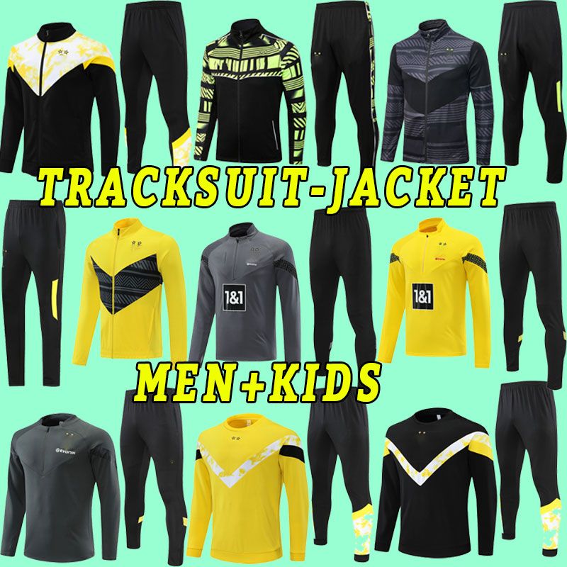 

kids men soccer tracksuits MILIK PAYET Marseilles survetement jacket fottball Training suit veste maillot de foot Olympique tracksuit football jogging 666, Yellow