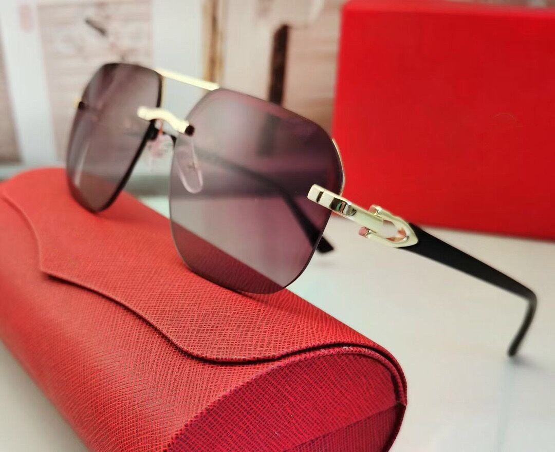 

Designer Men's Sunglasses rimless lens print 2023 new sunglasses punk sunglass fashion trend women's sunglasses