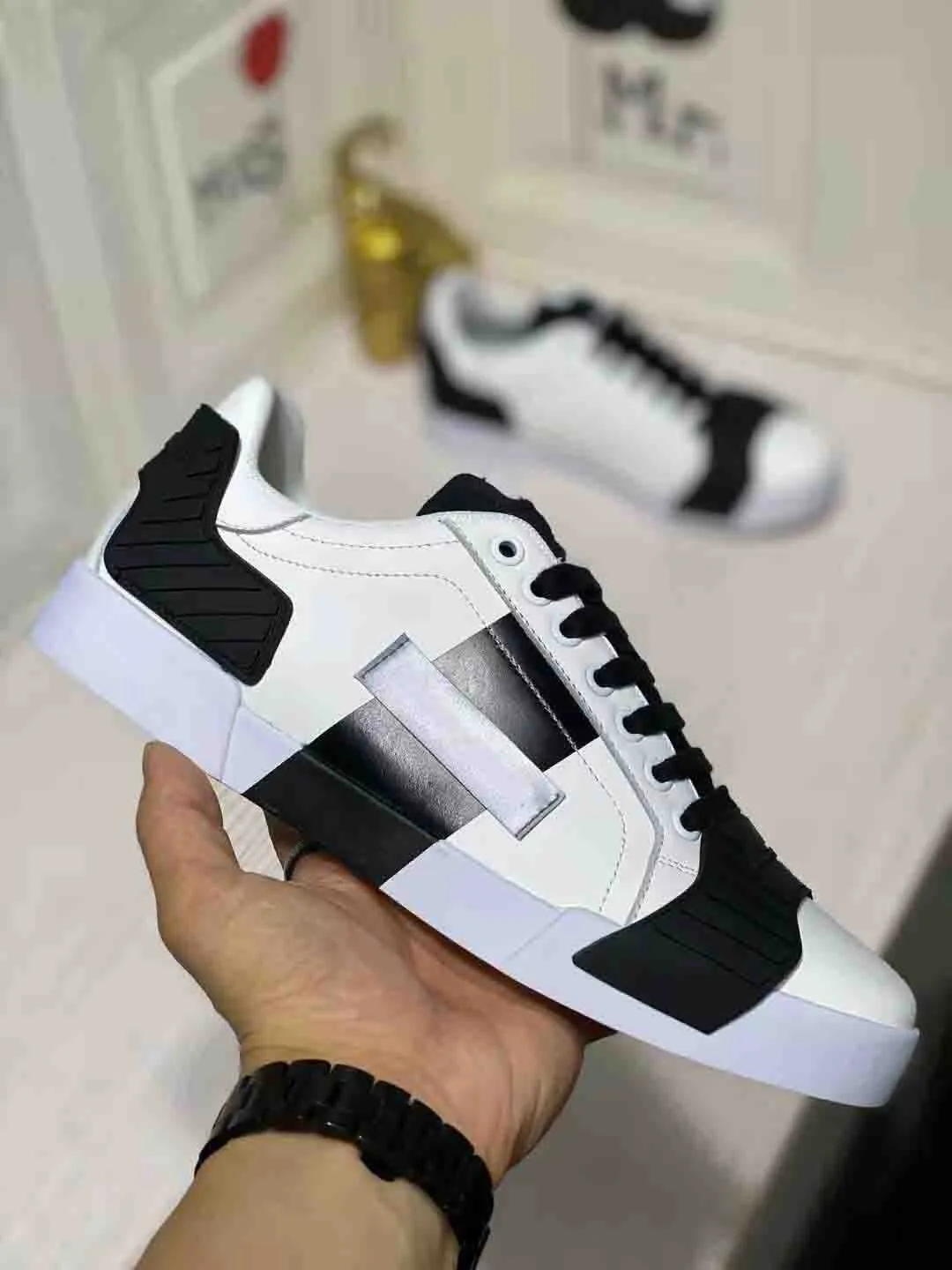 With Box Designer Shoes 2022 Luxury Brand Dolces & Gabbanas DGs Mens Casual Shoes Calfskin PORTOFINOS Nappa leathers Low top Sneakers Technical Walk