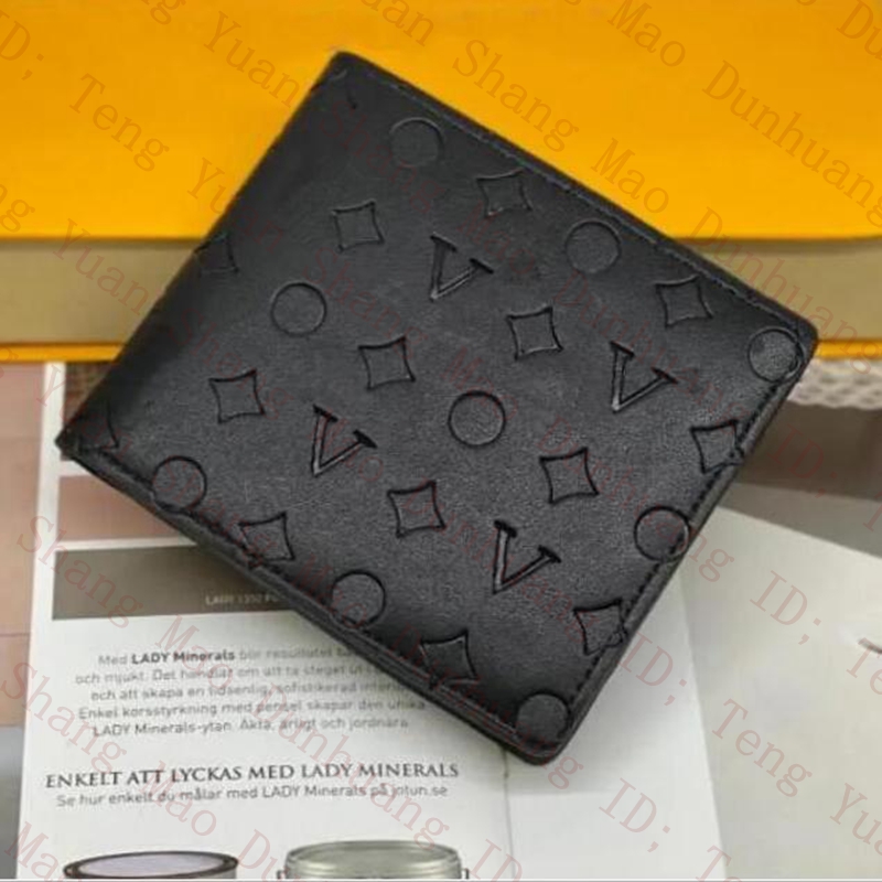 

Designer Card Holder Wallets Short Case Purse Embossing Leather billfold Womens Men Purses Credit Coin Clutch Mini Wallet Bag Brown Plaid Flower Purse with Box, Extra fee (are not sold separat)