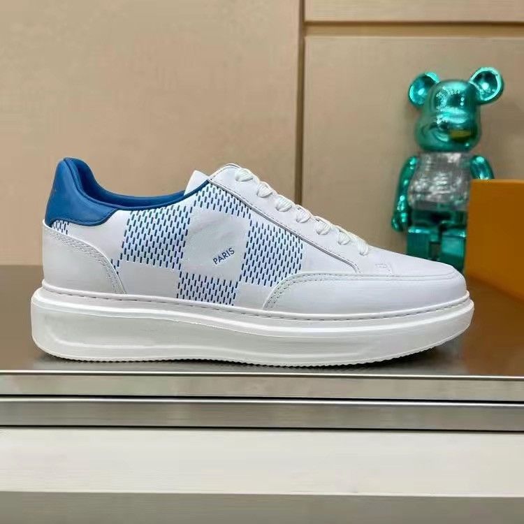 

Lvity men Rivoli sneakers shoes calf leather Rubber outsole Designers men sneaker low top flower casual sho VMCv