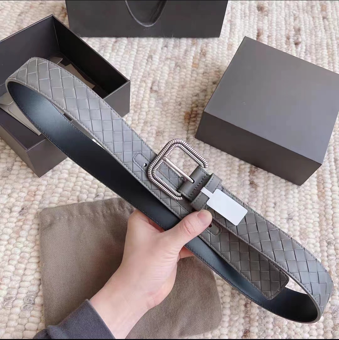 Top men&#039;s belts luxury designers woven leather belt for mens and womens fashion business casual belts B000999-image-852871844