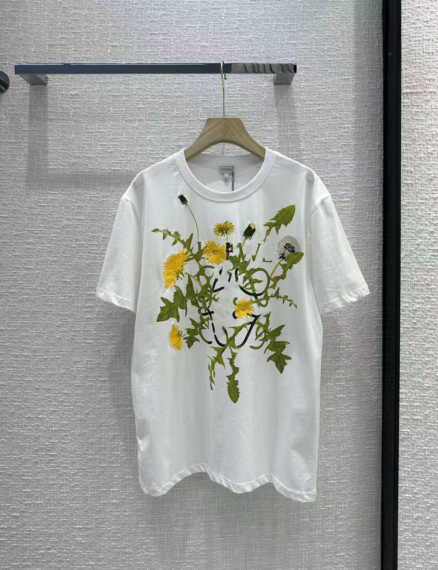 

Milan Runway Women' T-Shirt 2023 New Spring Summer Print Designer Tees Brand Same Style Tops 0212-14, White