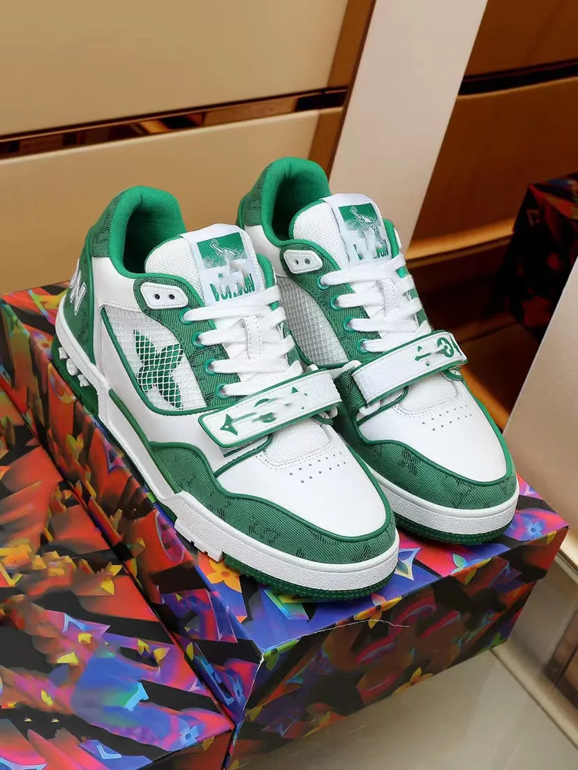 

Lvity Luxurys Designer brand Casual Shoes Mesh ventilation Lace-up Stitching Comfortable Breathable Trainer rSVM