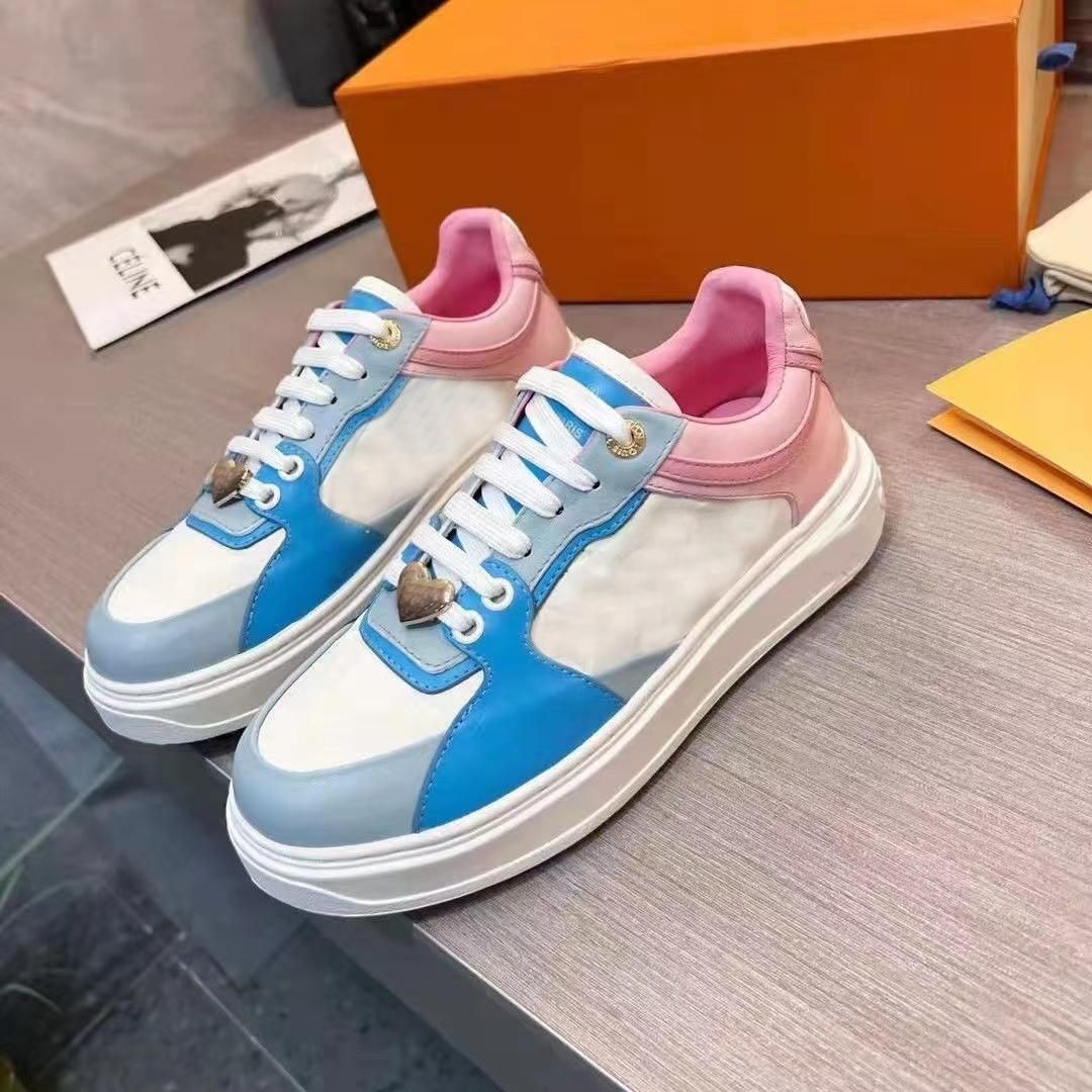 

Lvity New TIME OUT Sneakers Embossed Leather Shoes Fashion Women Sneaker Platform Trainers Chaussures Rubbe zmWd