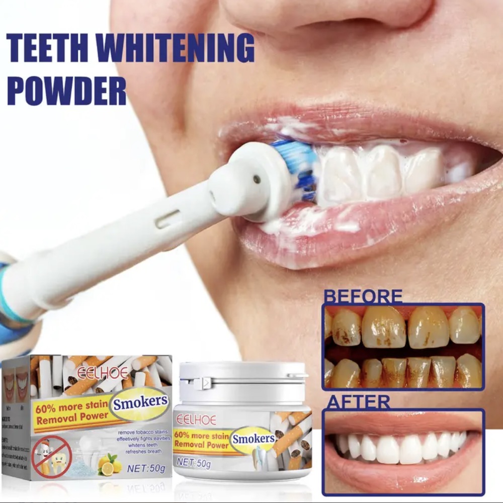 

Remove Smoke Stains, Tooth Powder, Tooth Cleaning, Remove Smoke Stains, Tea Stains, Dental Plaque, Fresh Breath, Bright White Teeth, Oral Care
