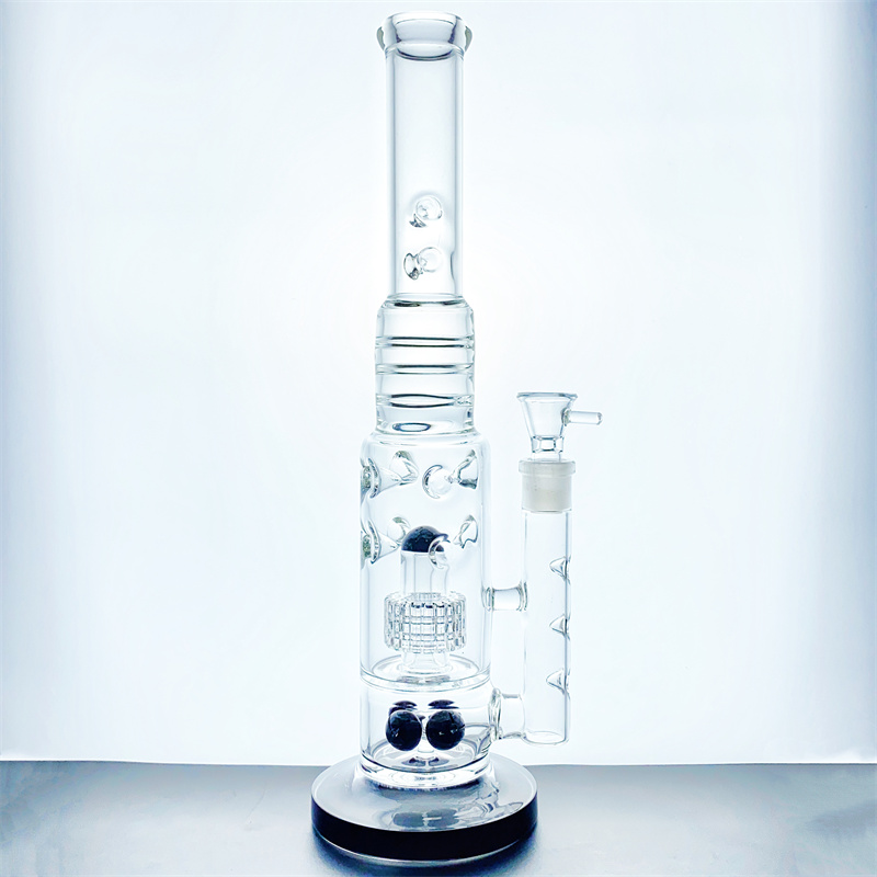 

Double-layer fancy matrix bong glass water pipe smoke pipe, 5 percs 18.8mm joint (GB-326)