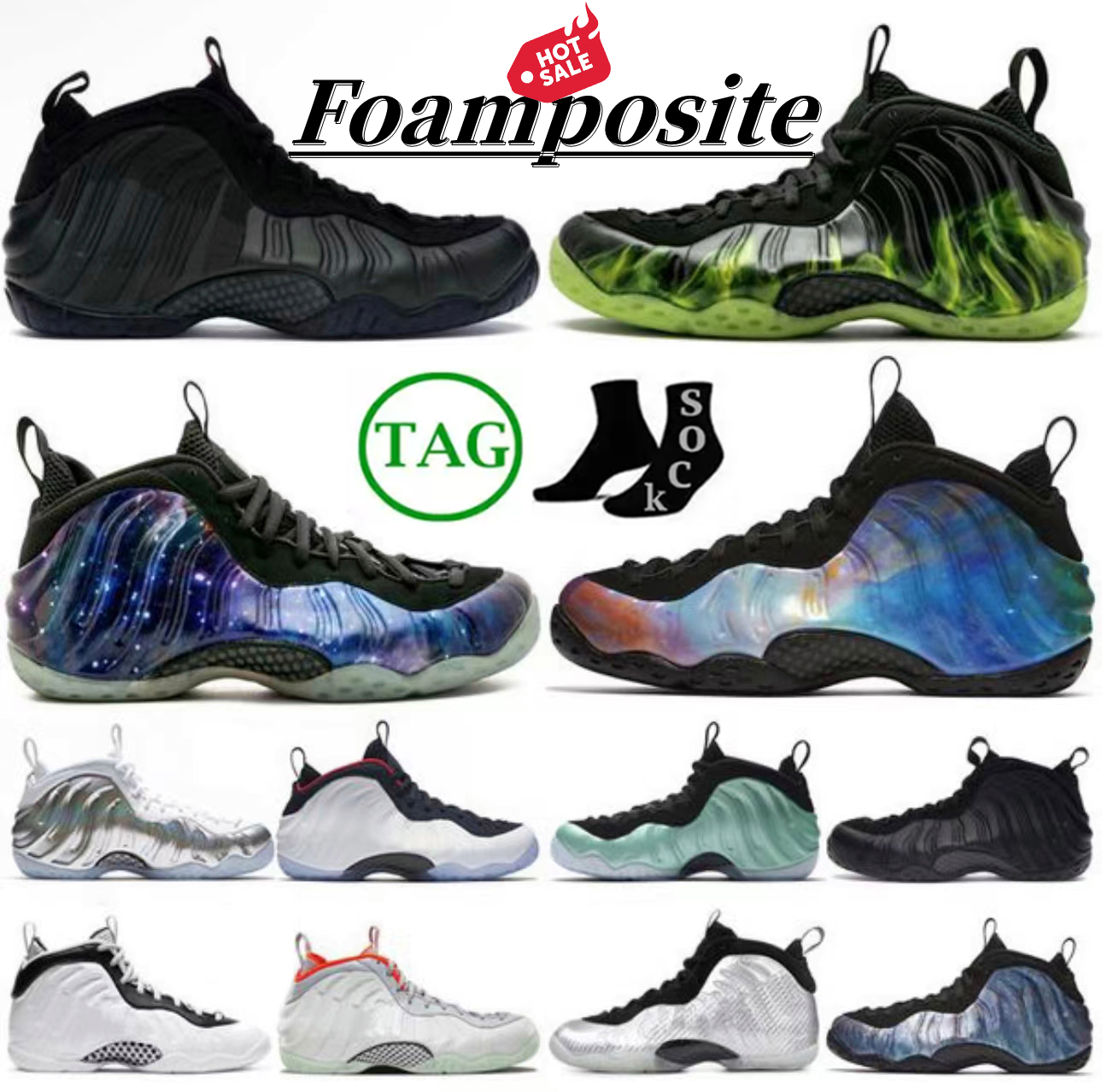 

Foamposite One Basketball Shoes Penny Hardaway Sneaker Anthracite Abalone Pure Platinum ParaNorman Island Shattered Backboard Mens Trainers Sports Sneakers, 24