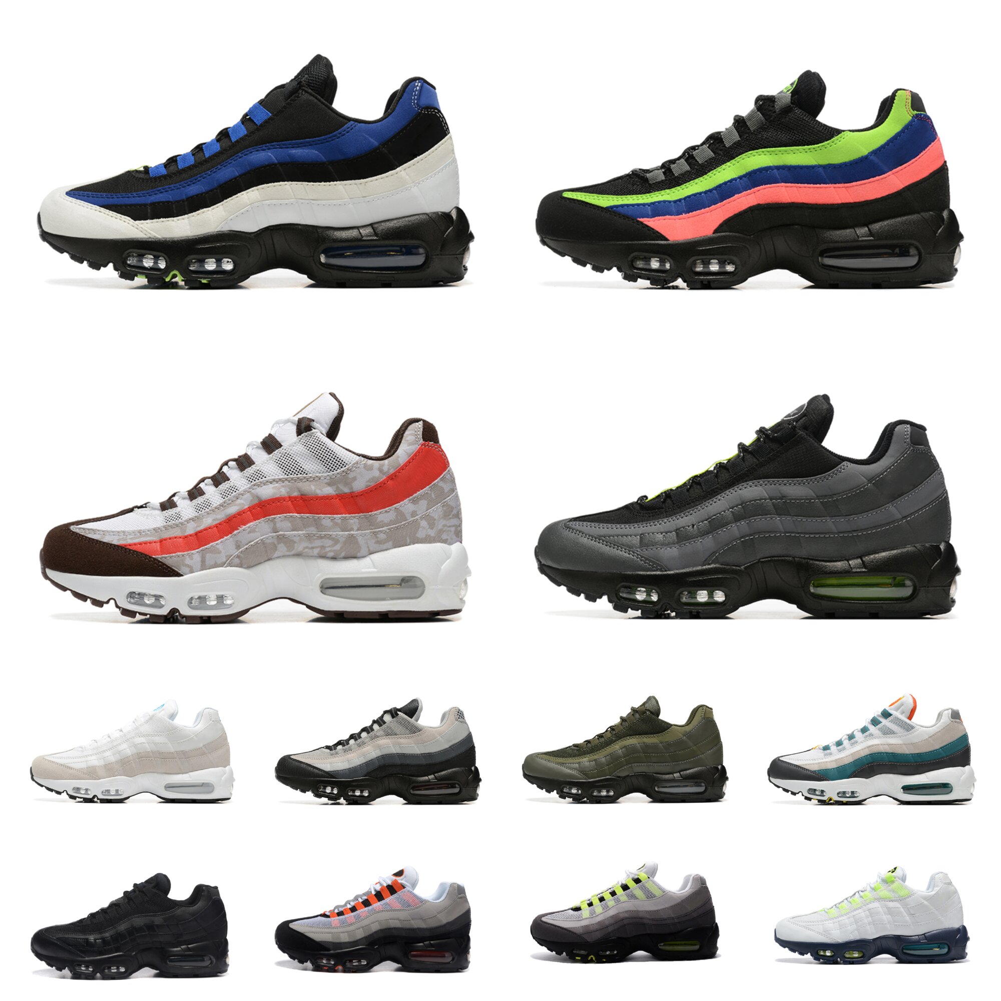 

Shoes Running 95 Airmaxs Max 95s Triple Black White Air Neon Greedy Solar Red Sneakers 20th Anniversary Ultra Olive Blue Reflective Designer, L018