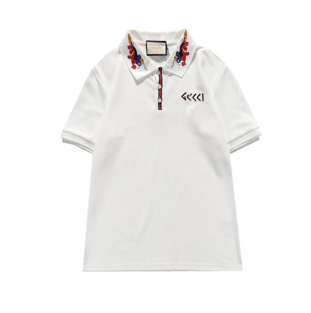 

Classic Men's Tops POLO Shirt Black and White Two Colors Unisex Fashion Street Sweatshirt