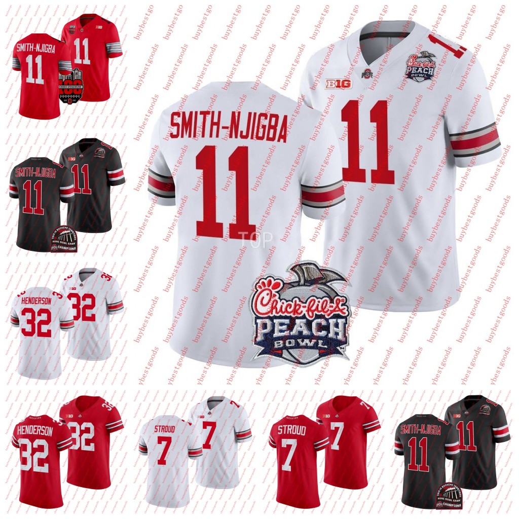 

Custom 11 Jaxon Smith-Njigba Jersey Ohio State Buckeyes 2022 Rose Bowl Jersey Chris Olave Garrett Wilson C J Stroud TreVeyon Henderson Joey Bosa Sugar, Red