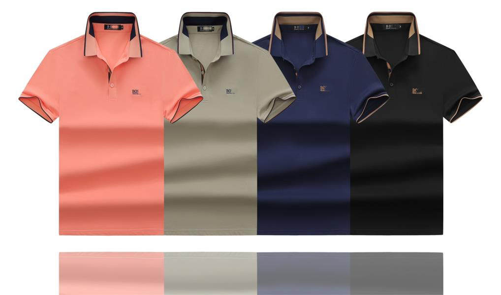 

Men's BOSS's EYED Cotton POLO Shirt New Men's Fashion Short Sleeve Shirt b0ss Asian size M-XXXL, Customize