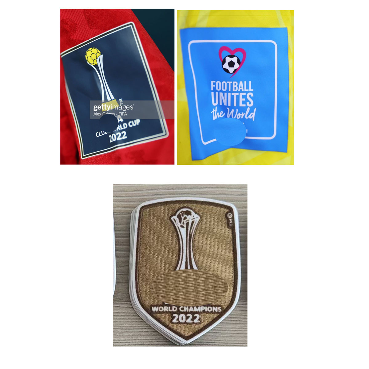 

Collectable 2022 Final Club Cup Patch Gold Champions Badge Heat Transfer Iron ON Soccer Patch Badge