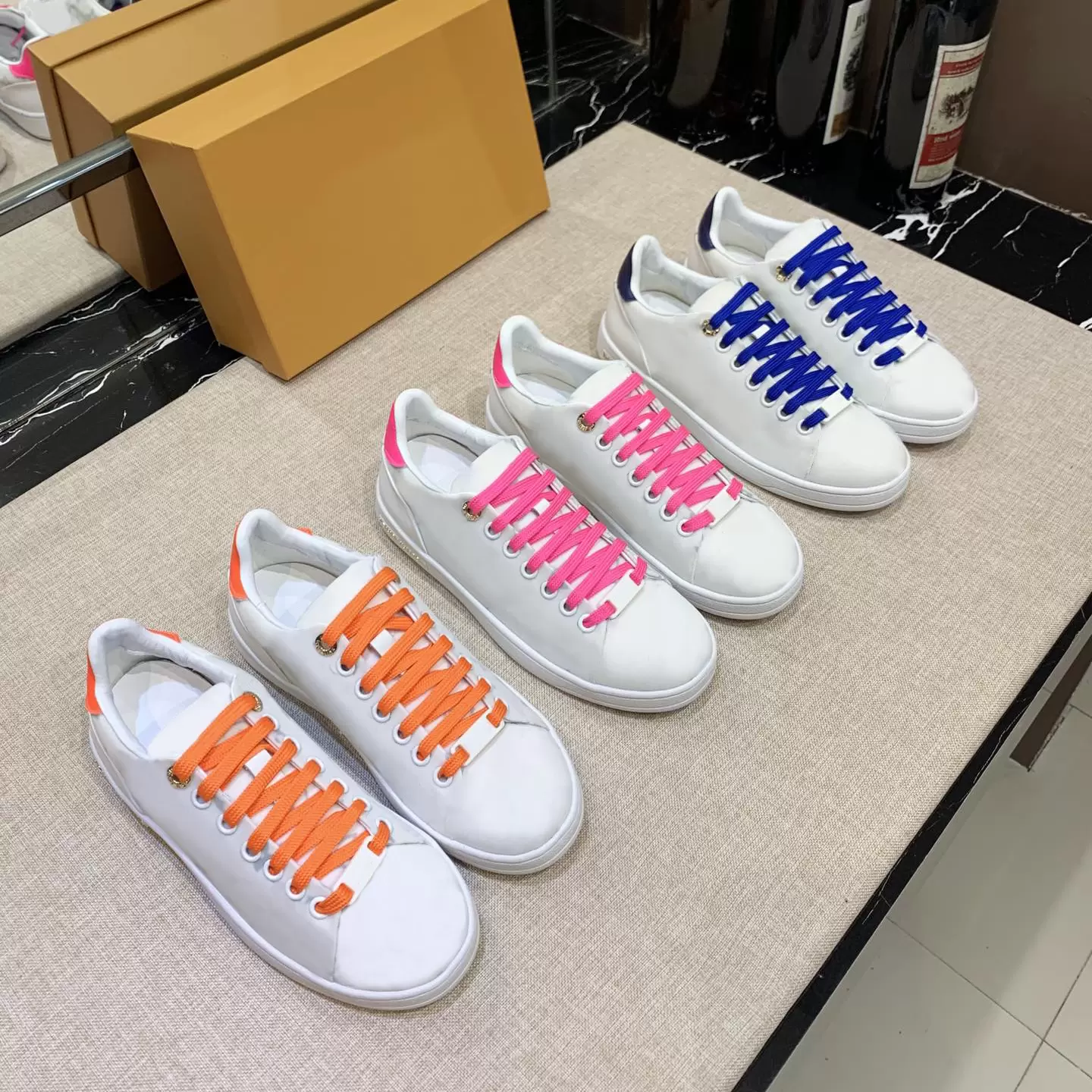 

Lvity 2022 Top quality Time out shoe men's graffiti color women's printing label luxury designer sneakers l ZBSL, 17