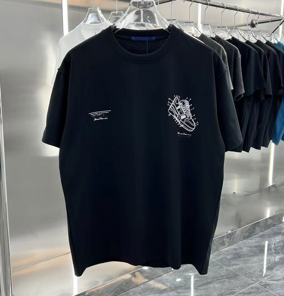 

Designer T shirt Summer short Sleeve shoe pattern Tee Men Women Lovers luxury T-shirts Fashion senior Pure cotton high quality Top US size S-XXXL