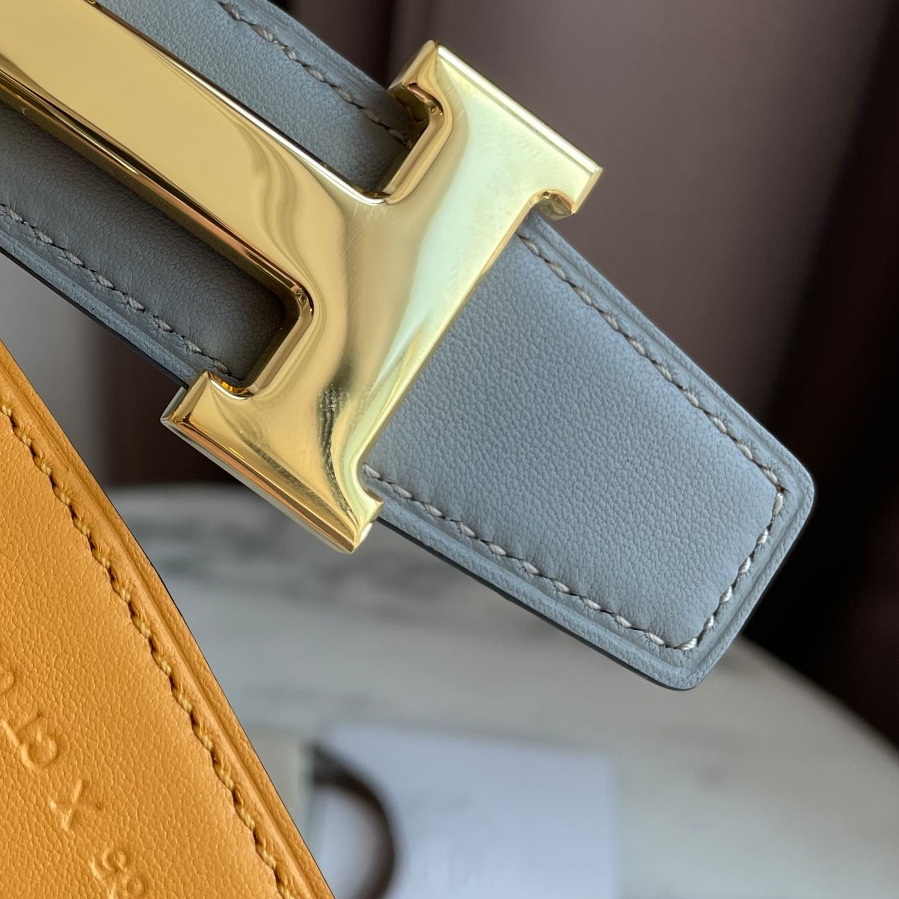 

H Double sided belt 32MM Luxury brand woman belt for man designer genuine calfskin belts official waistband factory direct sales vintage retro couple 012, Black