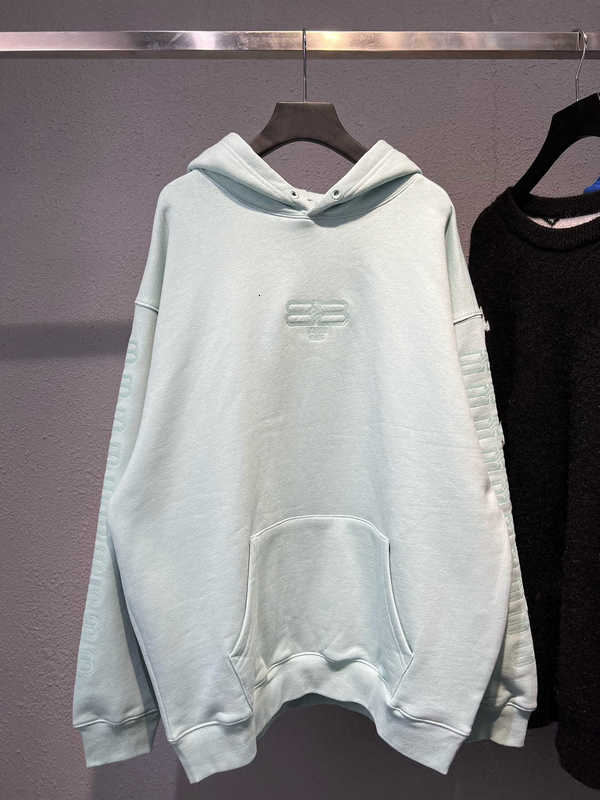 

Men's Hoodies Sweatshirts High edition autumn and winter B family sleeve BB letter embroidery hoodie hoodies for men women TAJ2, Light green