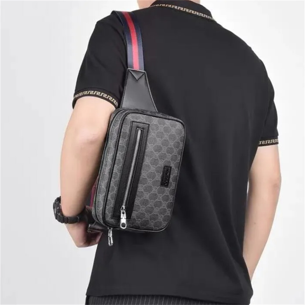 

Top quality Men leather bags Unisex Men Women leather Sport Runner Fanny Pack Belly Waist Bum Bag Fitness Running Belt Jogging Pouch Back grid, Black