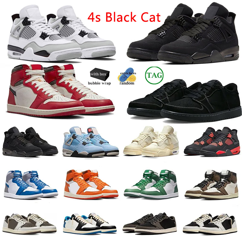 

Jumpman 4s 1s basketball shoes men women 4 Military Navy Black Cat Sail Red Thunder low 1 Lost Found True Blue Reverse Mocha sports sneakers