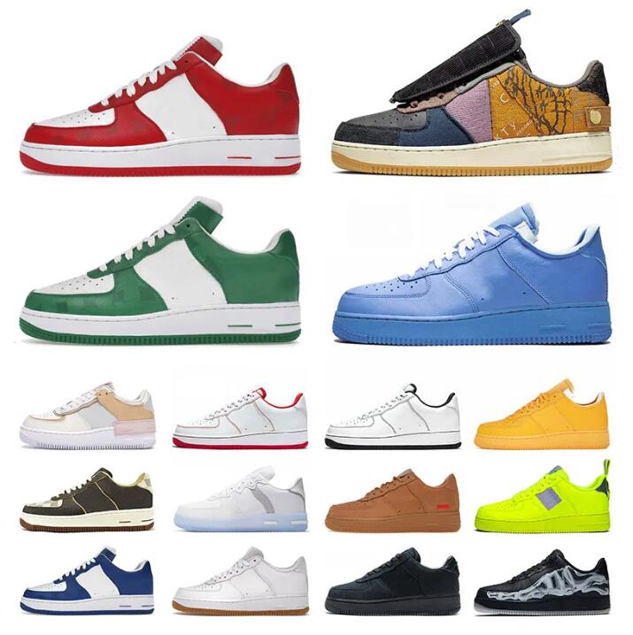 

Airforce 1 mens womens running shoes Triple White Black Wheat Shadow Pale Ivory Aurora Particle Grey air Platform Shoe force 1 Trainers Sports Sneakers 36-45