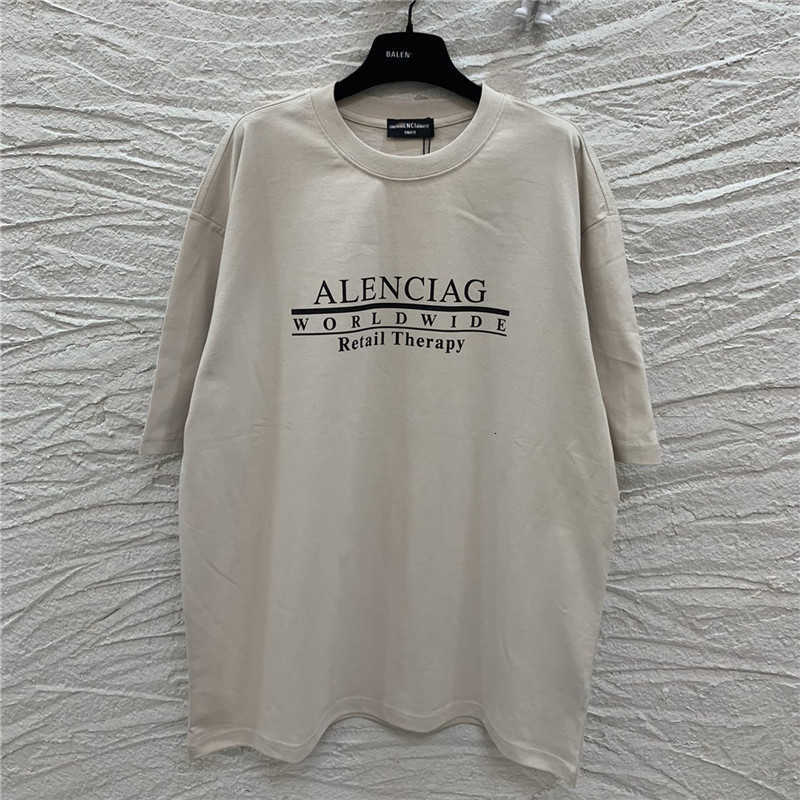 

Men's Hoodies Sweatshirts summer B family therapy letter printing net red same men's and women's short sleeved T-shirt OHDT, Oat color
