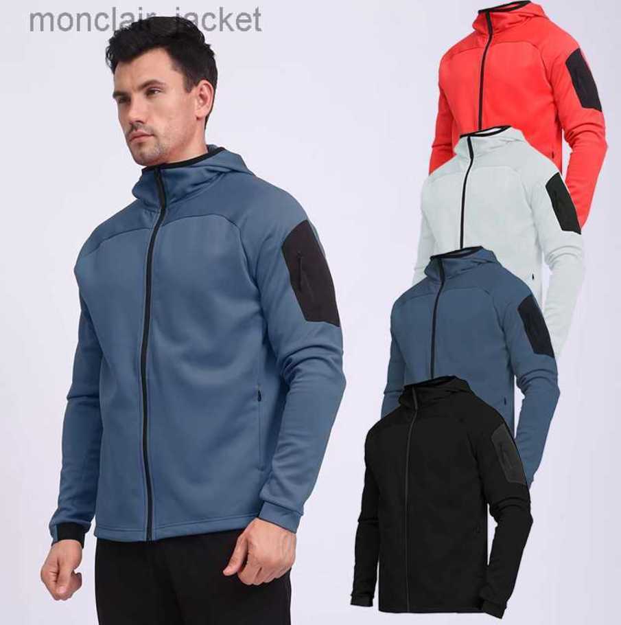 Designer Jacket Autumn and Winter Hooded Sports Jacket Men's Open-chest Zippered Sweater Casual Wear Running Training Fitness Wear Lululemens W