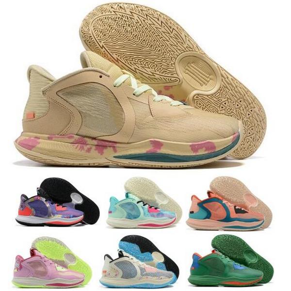 

Kyries 5 Low Basketball Shoes Men Brown EYBL Nets Community Madder Root Dominoes Butterfly Effect 2023 Designer Man Trainers Sneakers, Black