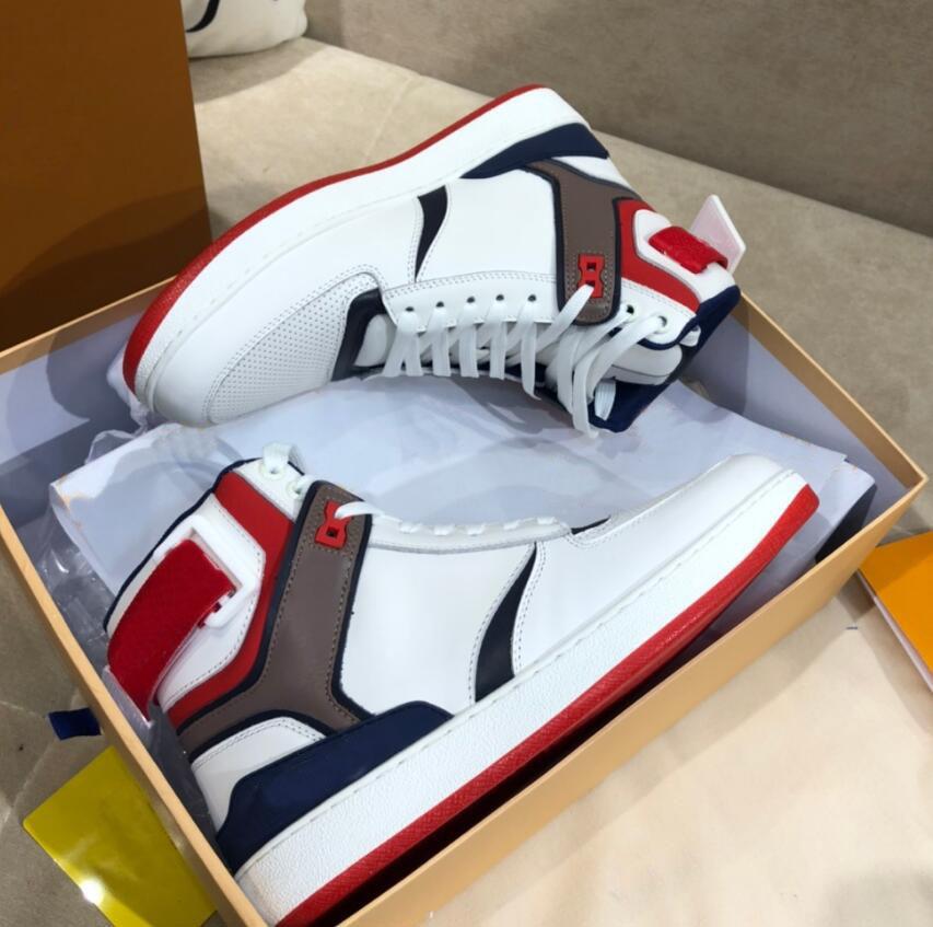 

Lvity luxury 2022 designer men shoes Rivoli sneaker boot casual shoes high top couple sports shoe wholesale phxV, Color 2
