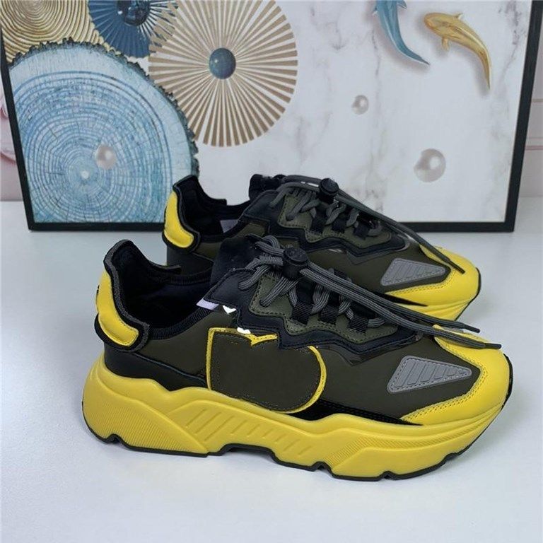 With Box Designer Shoes Luxury designer Daymaster Trainers Sneakers Shoes Low Top Flat Sorrento Print white black leather Trainers Sneake MK